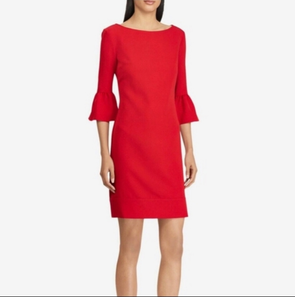 NWT ❤ American Living Red mini dress with flutter sleeves size 12